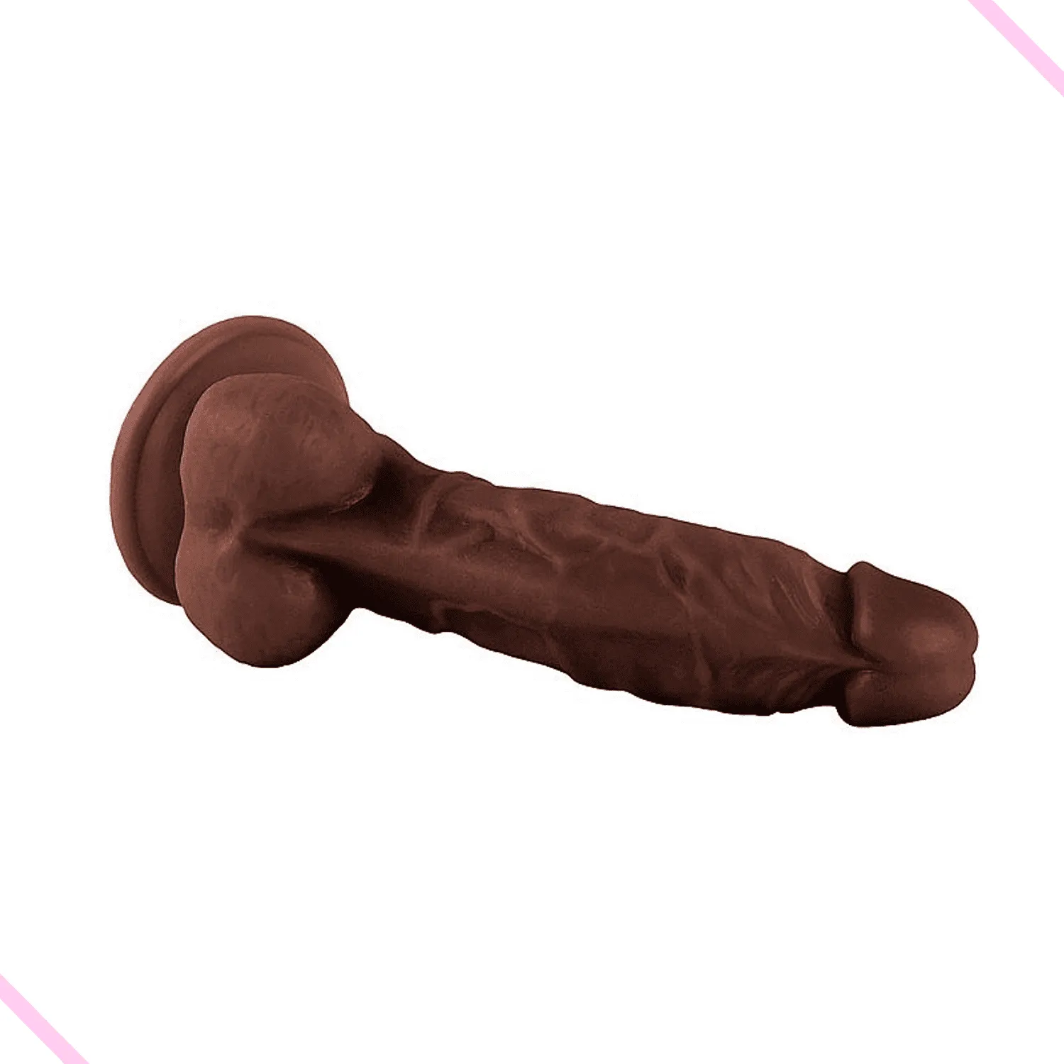 Pênis Realístico Mr. Rude com Ventosa - 19,0 X 3,5cm - Chocolate