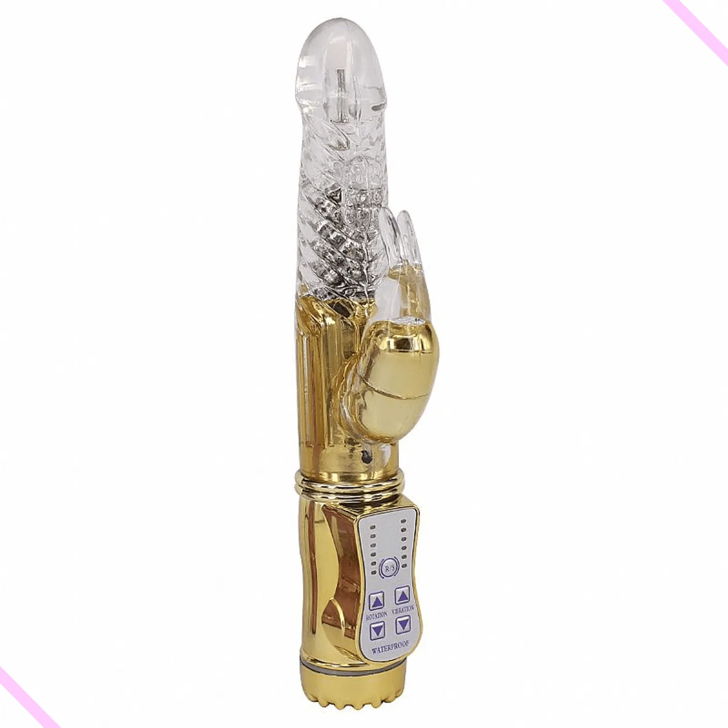 Vibrador Jack Rabbit Coelho Dourado Metálico 36 Vibrações - Ultra Potente