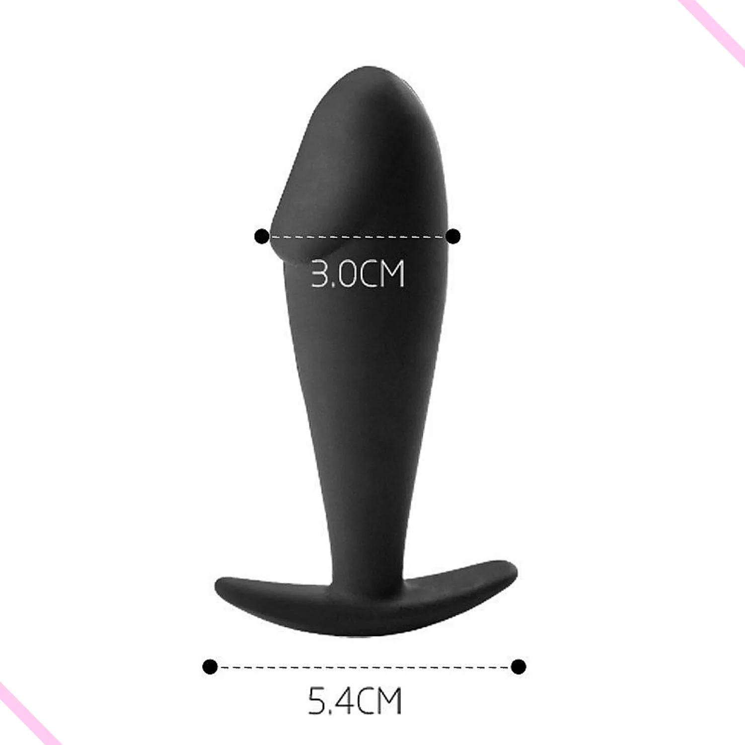 Plug Anal em Silicone com Glande