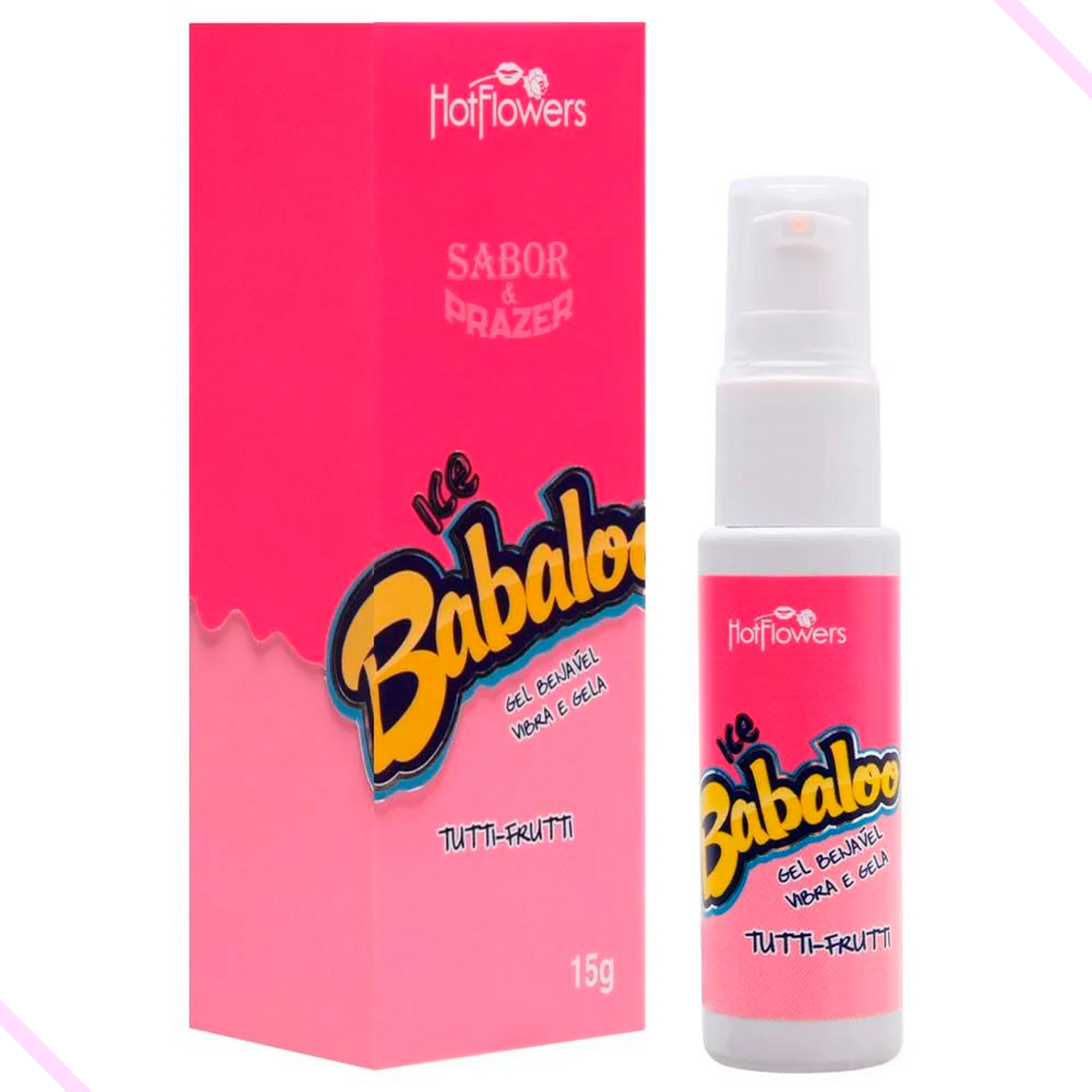 Babaloo Gel Vibrador Ice Beijável 15G Hot Flowers