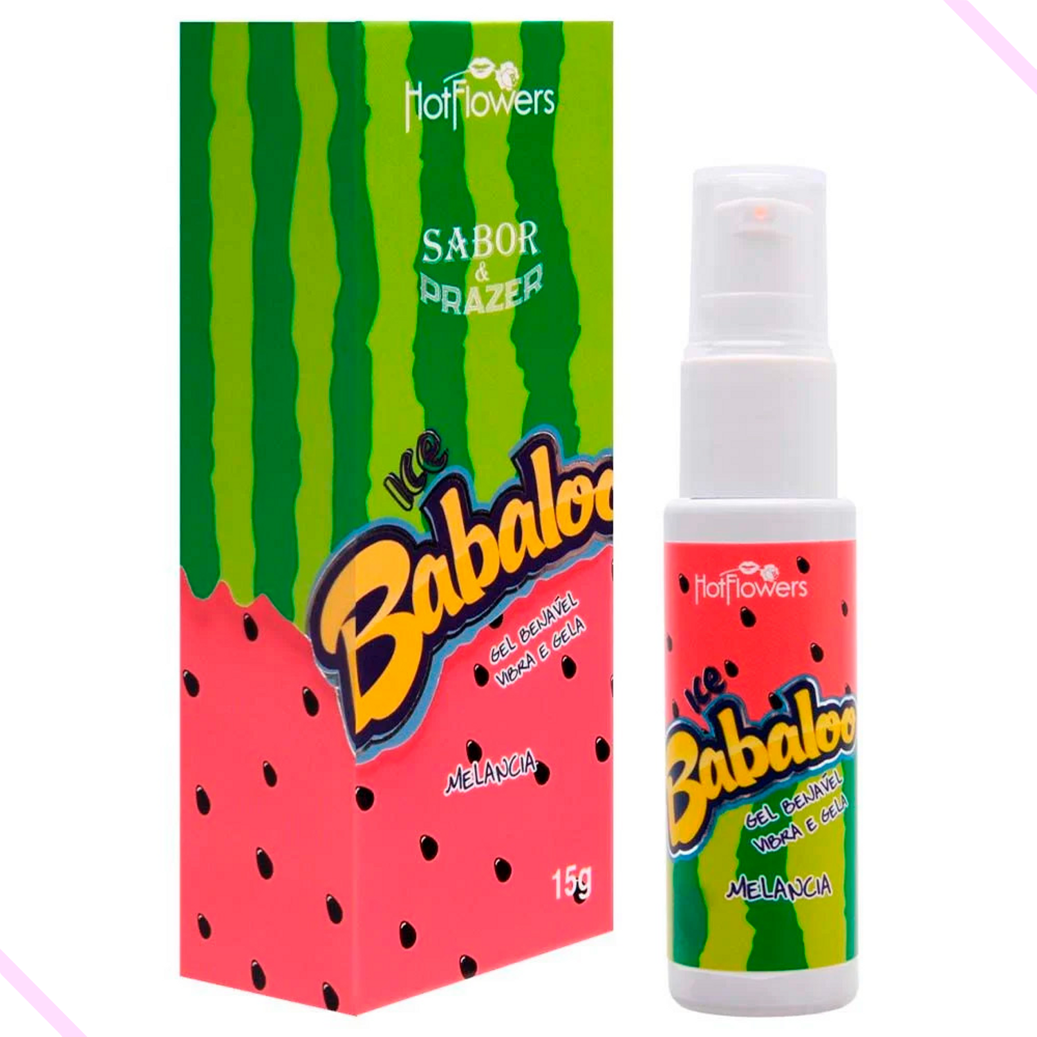 Babaloo Gel Vibrador Ice Beijável 15G Hot Flowers