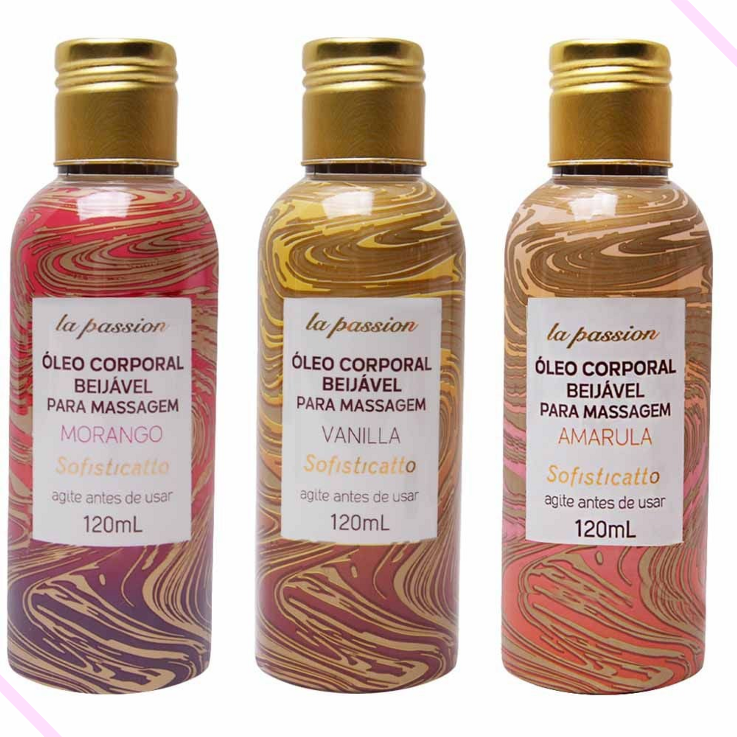 Óleo Beijável Massagem La Passion 120Ml Sofisticatto - Morango