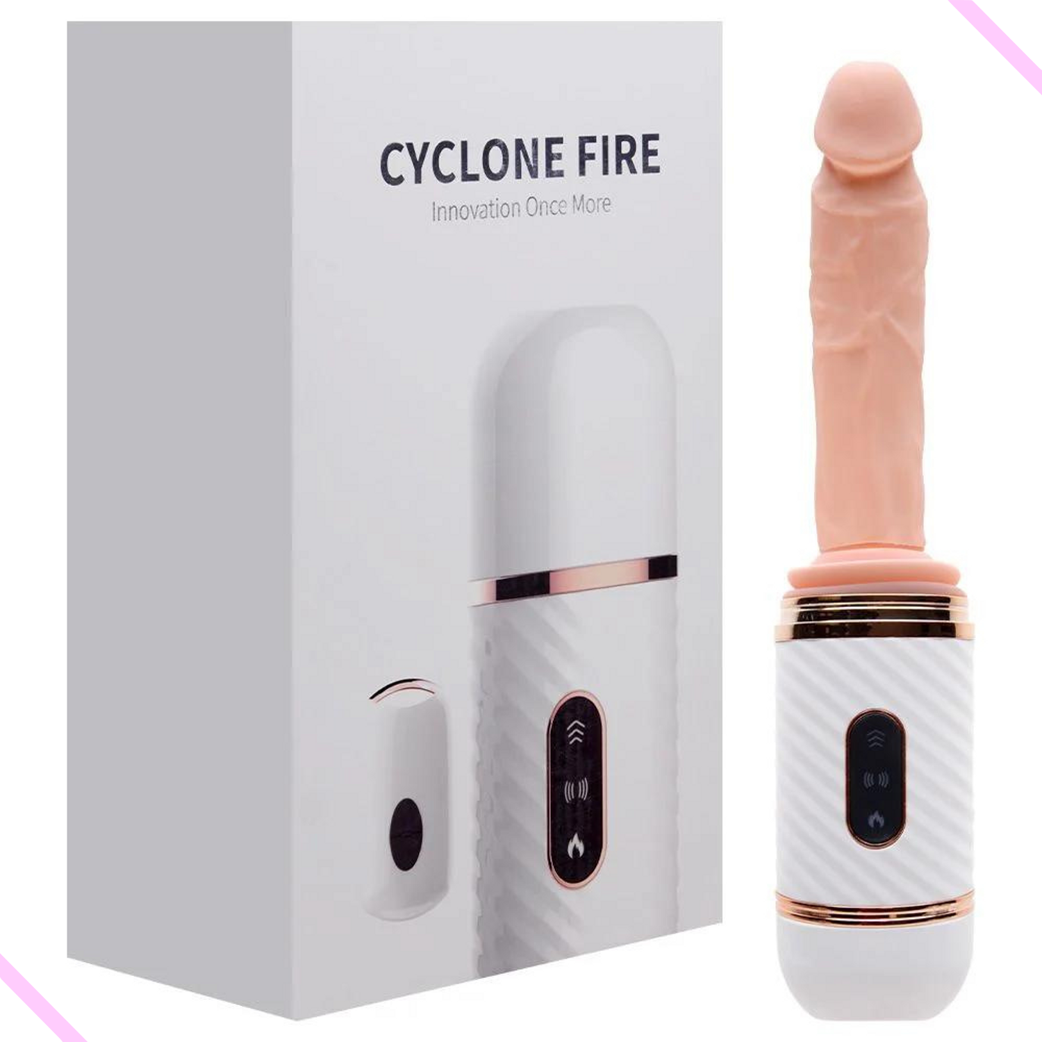 Prótese Realística Mini Fuck Machine 7 Vibrações E Movimentos Cyclone Fire