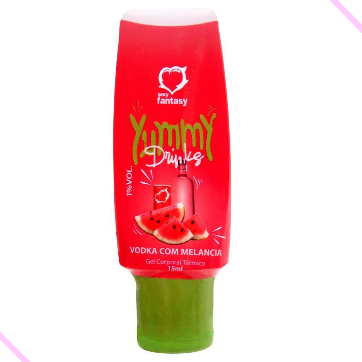 Gel Comestível 15Ml - Vodka com Melancia - Yummy Drinks