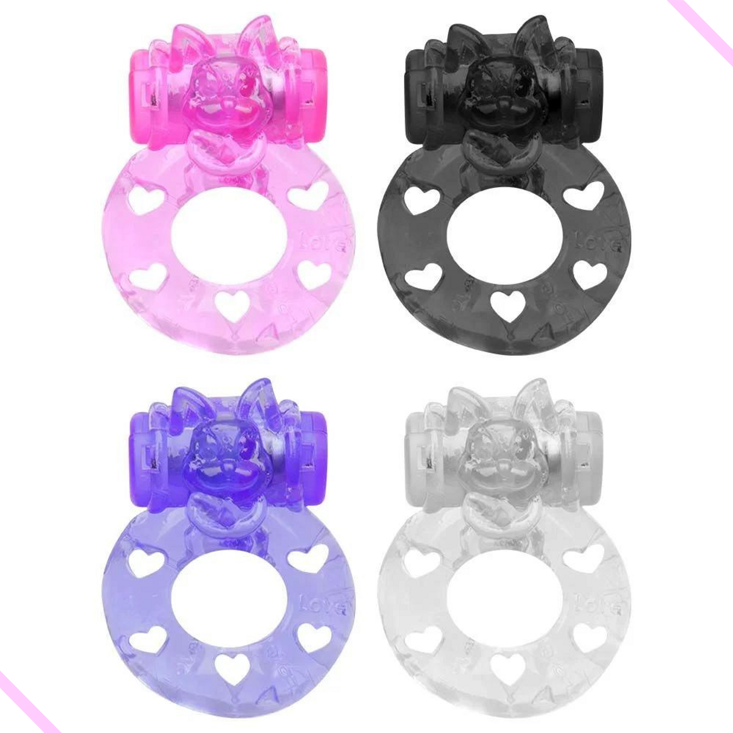 Anel Peniano Vibrador Bichinhos - Rosa