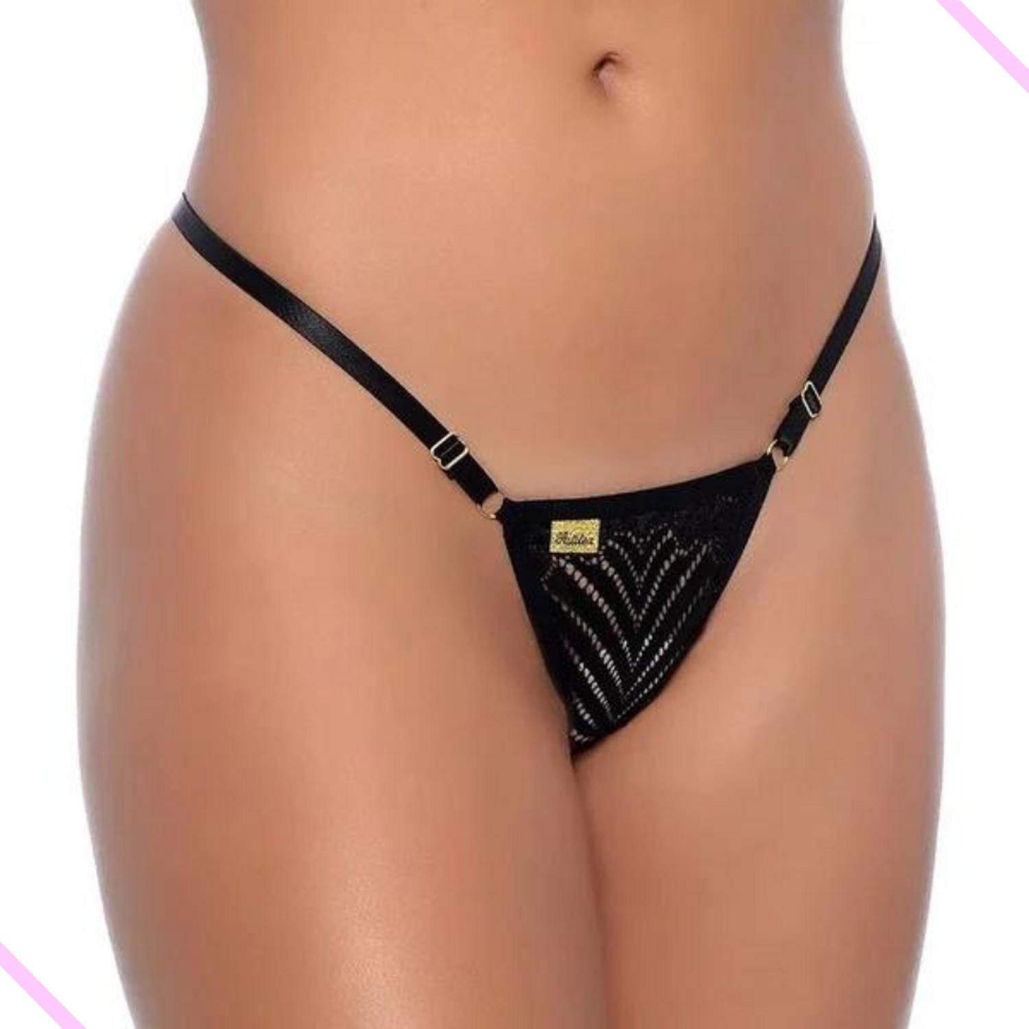 Tanga Fio Erótica "Delícia" - Preta