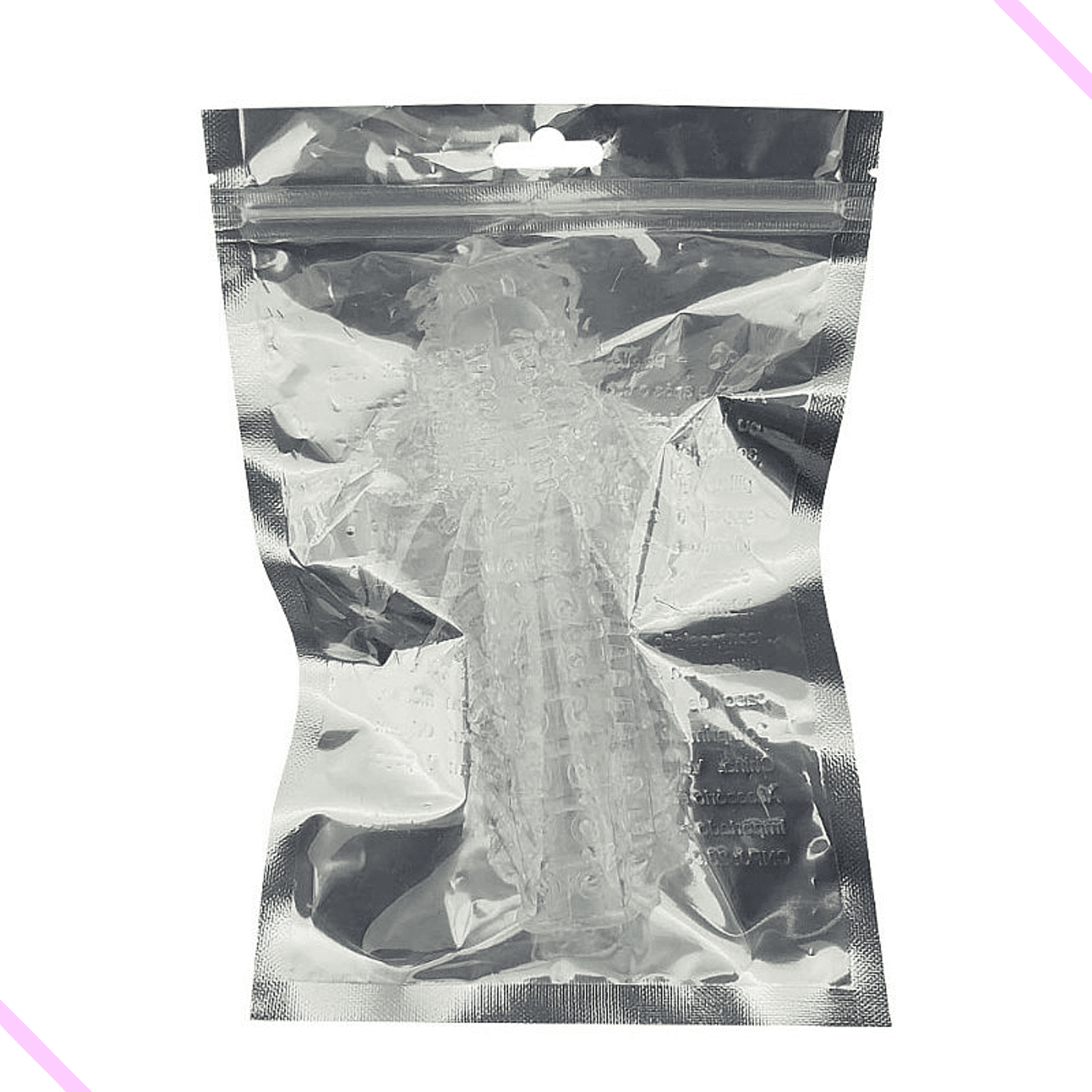 Capa Peniana Texturizada em Jelly - Macia e Flexível 14 cm