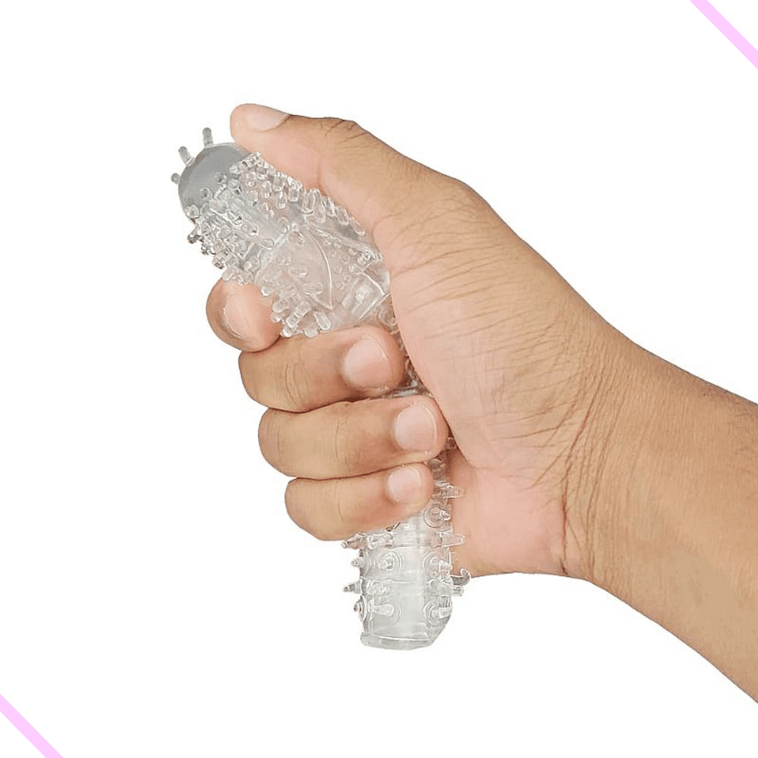 Capa Peniana Texturizada em Jelly - Macia e Flexível 14 cm
