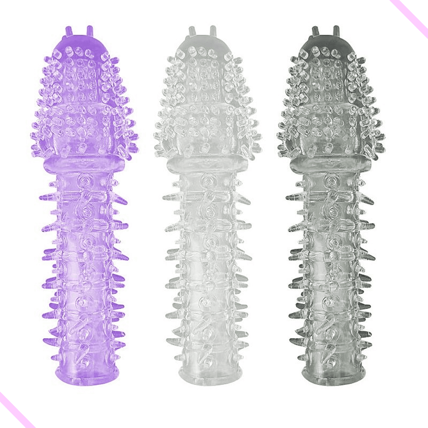 Capa Peniana Texturizada em Jelly - Macia e Flexível 14 cm