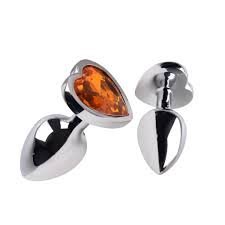 Plug Anal Coração Tamanho P Laranja