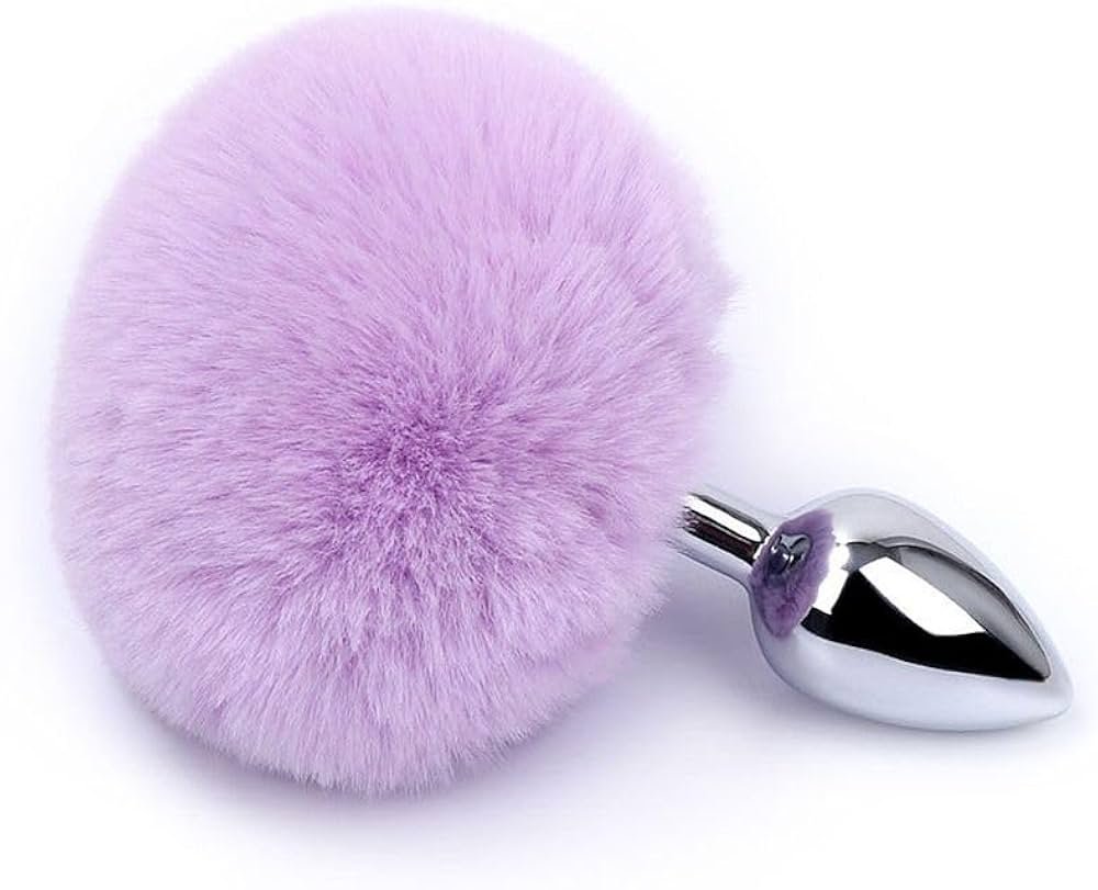 Plug Anal Pompom Tamanho P Lilás