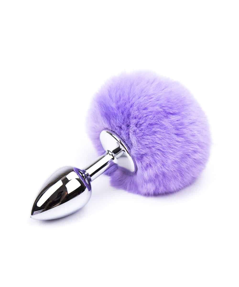 Plug Anal Pompom Tamanho P Lilás