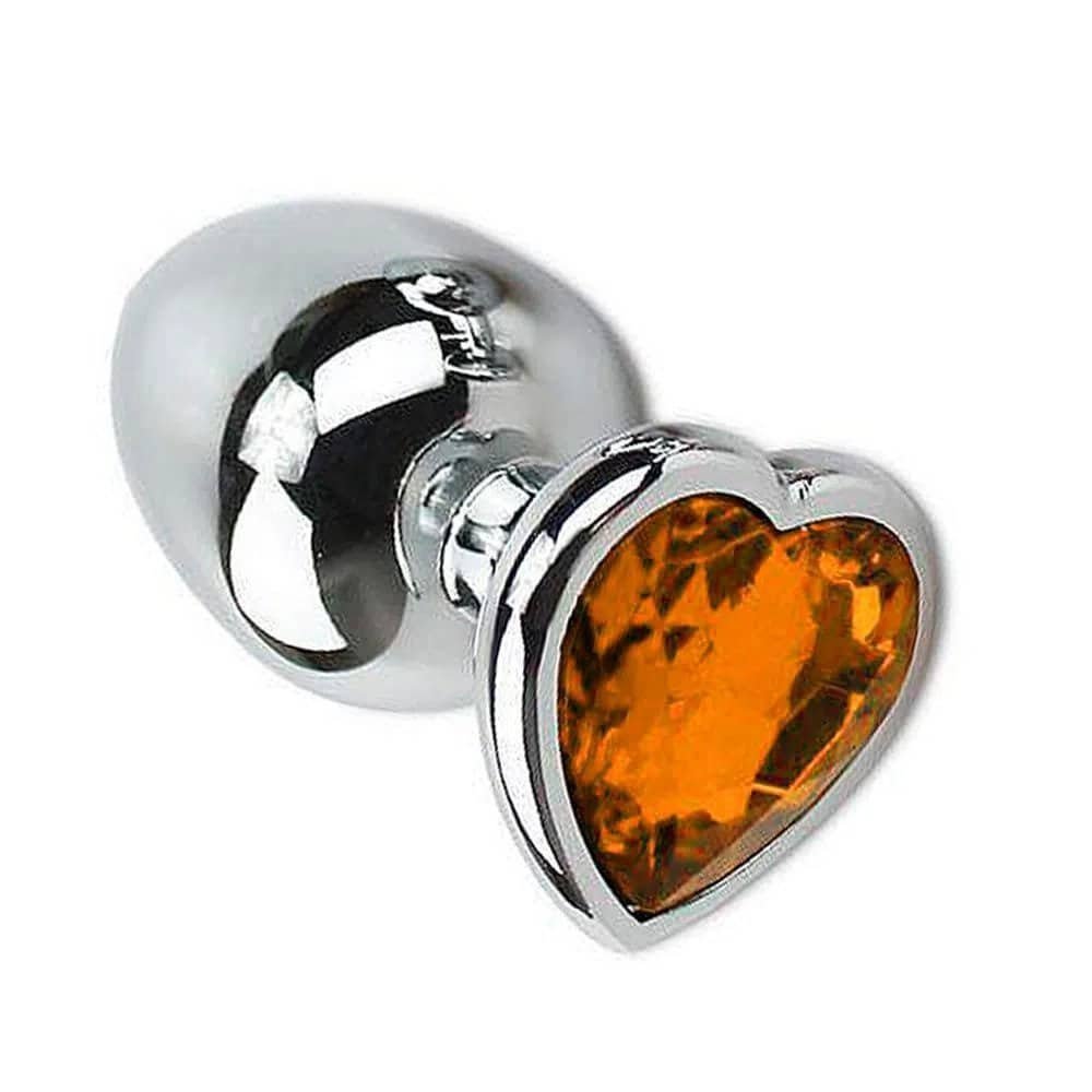 Plug Anal Coração Tamanho M Laranja