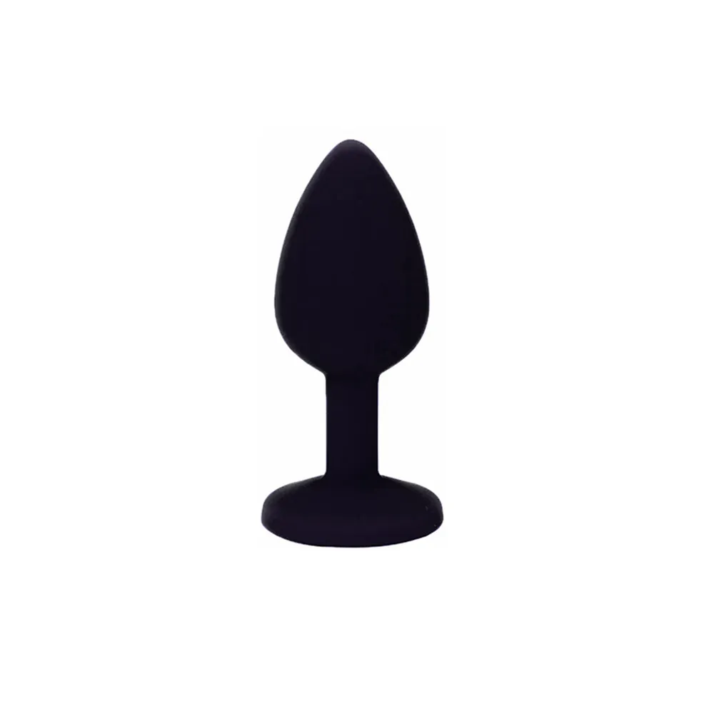 Plug Anal Emborrachado Tamanho M Rosa e Preto