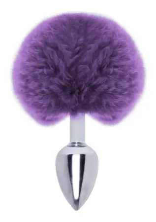 Plug Anal Pompom Tamanho P Roxo