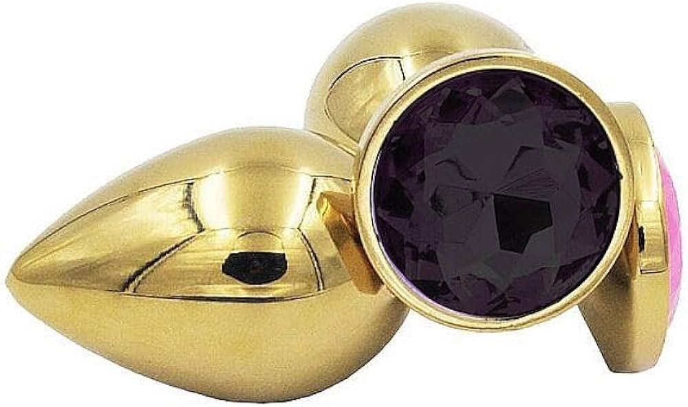 Plug Anal Dourado Tamanho P Preto