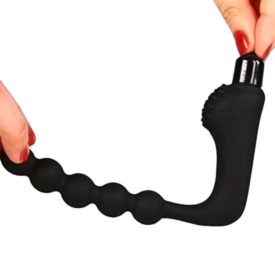 Plug Anal Silicone Esferas com Vibrador