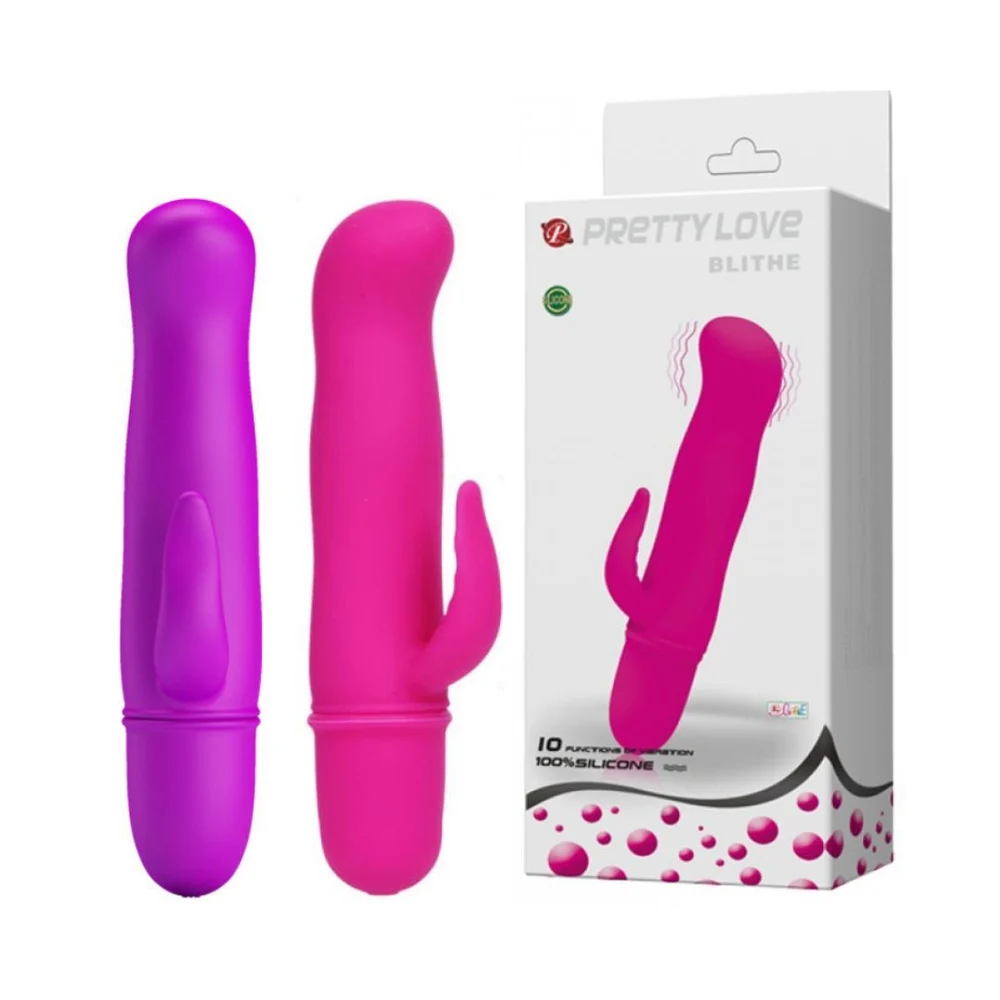 Vibrador em Silicone com Estimulador de Clitóris Blithe