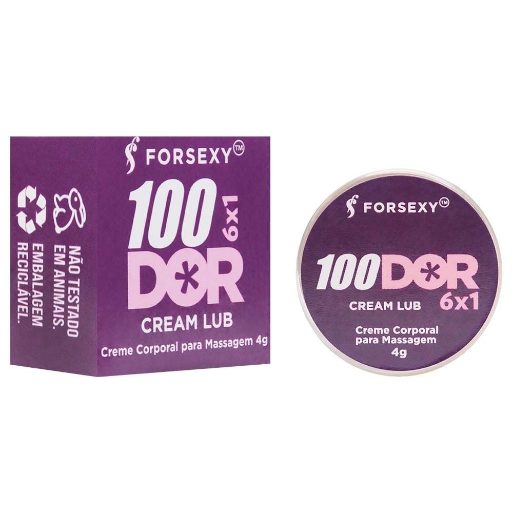100dor 6x1 Cream Lub Anal Multifunções 4g For Sexy