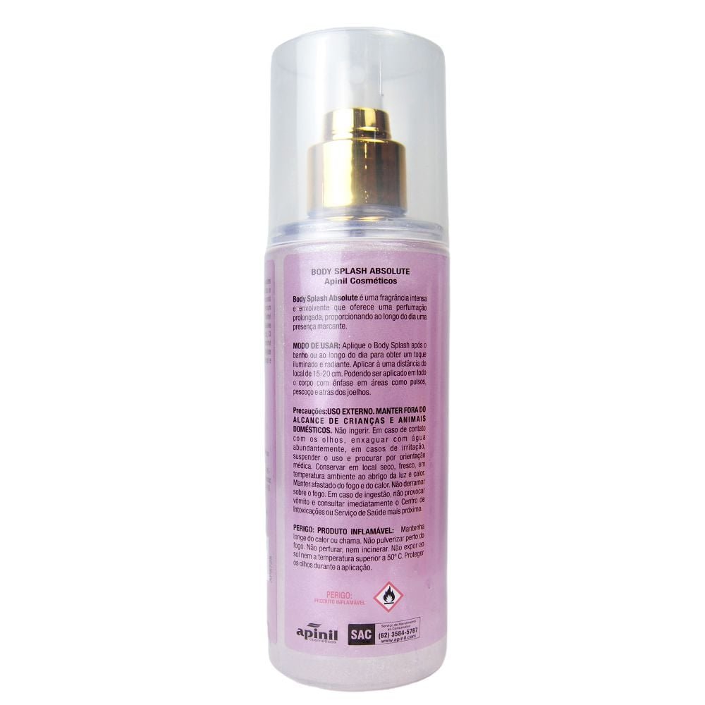 Absolute Body Splash Shine Toque Suave 200ml Apinil