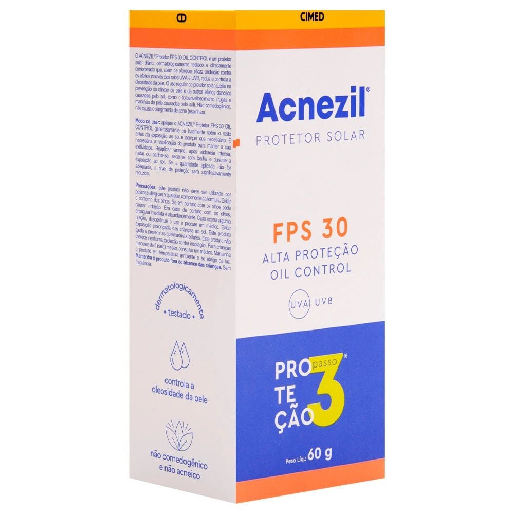 Acnezil Protetor Solar Fps 30 60g Cimed