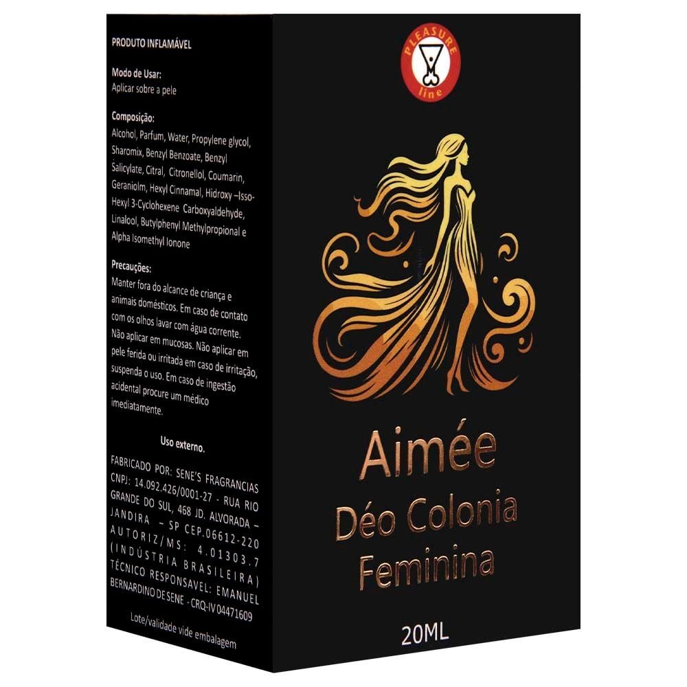 Aimée Deo Colônia Feminina Pheromonas 20ml Pleasure Line