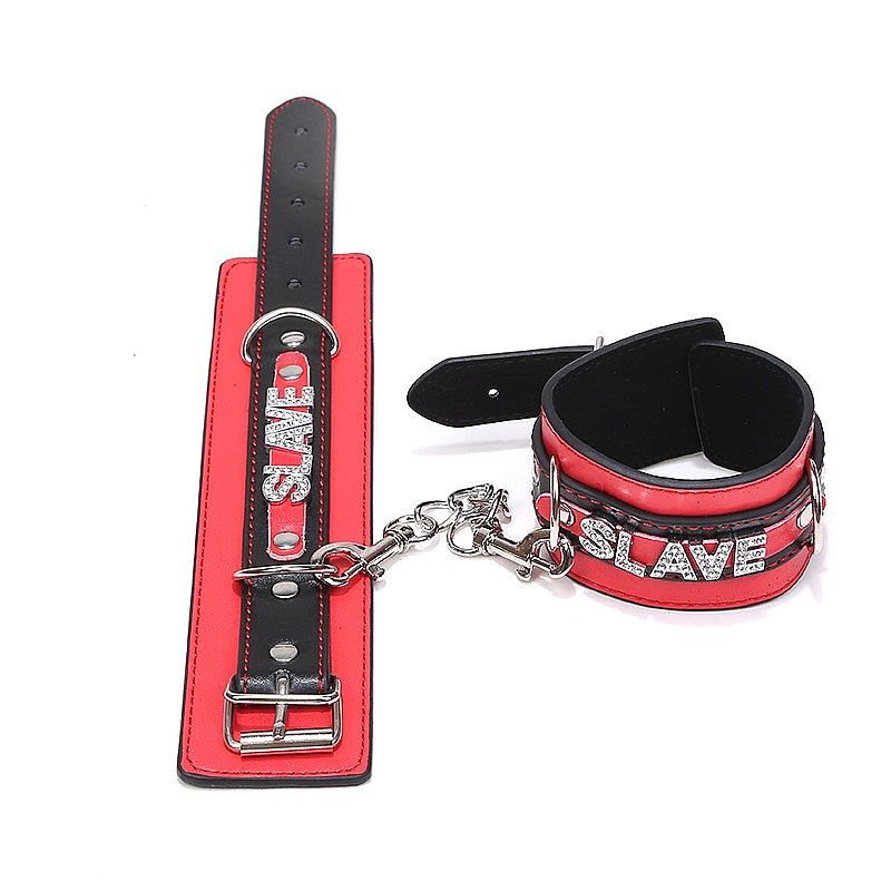 Algema com Corrente e Fivelas em Couro Luxo - Slave