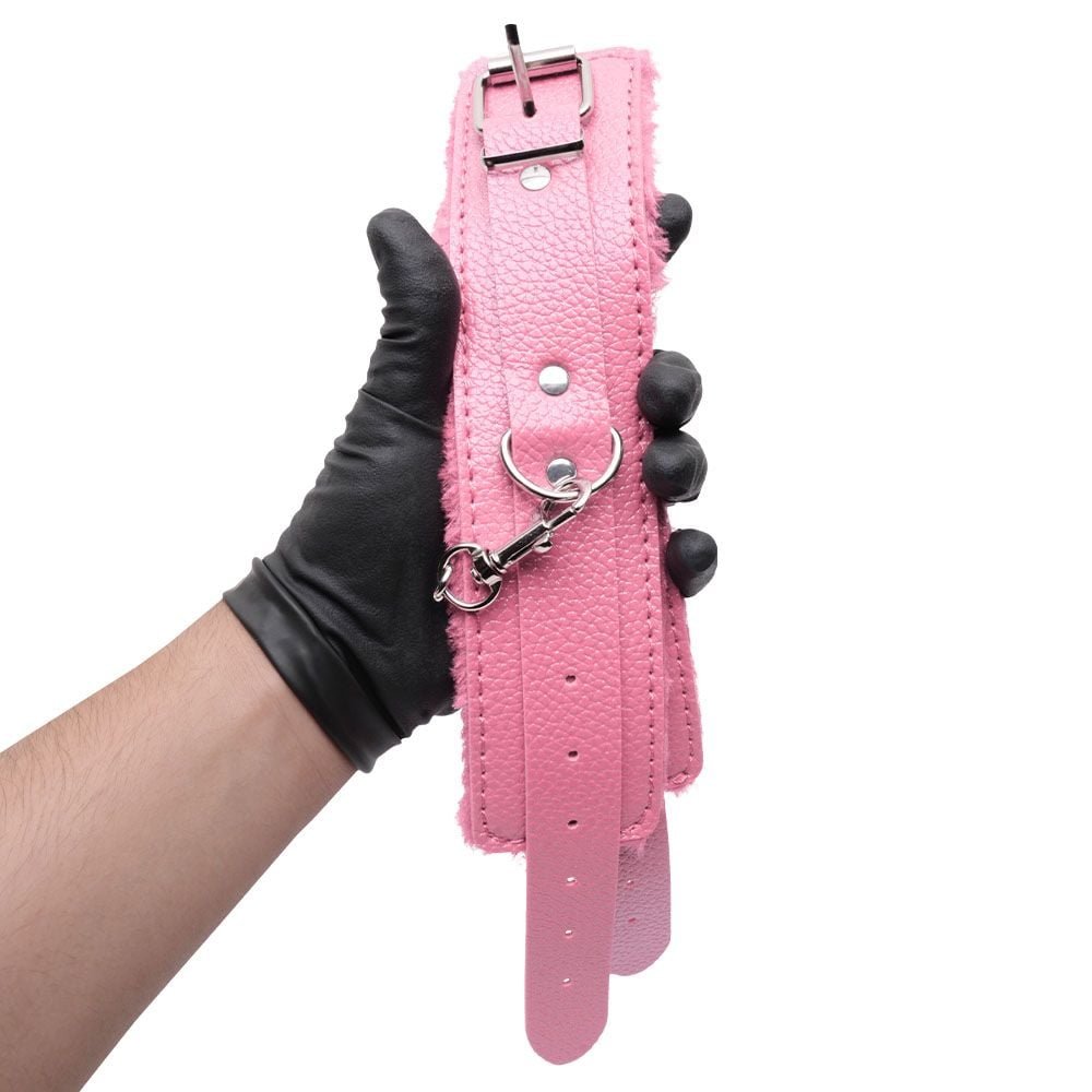 Algema Com Corrente E Fivelas Rosa Sexy Import