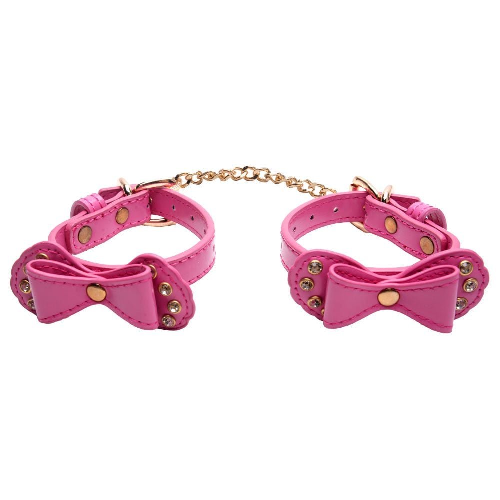 Algema Laço Corrente E Fivelas Rosa Sexy Import