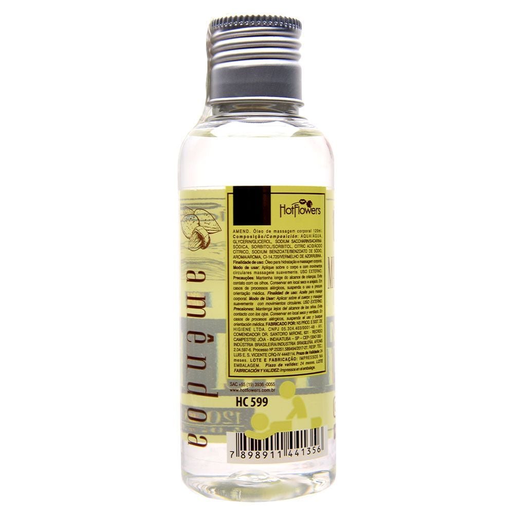 Amend óleo Mineral Para Massagem 120ml Hot Flowers