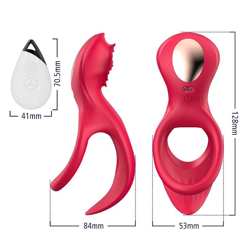 Anel Duplo com Vibro e Controle Remoto - Nolan-B