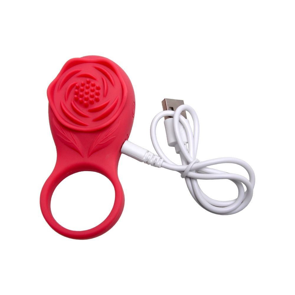 Anel Estimulador Flor Via App 9 Vibrações Usb Yaffa