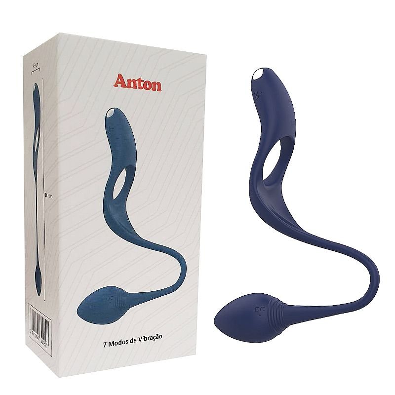 Anel Peniano com estimulador de clitóris e Plug Anal - Anton