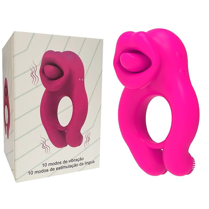 Anel Peniano com Estimulador de clitóris - Lick Ring - ALWUP