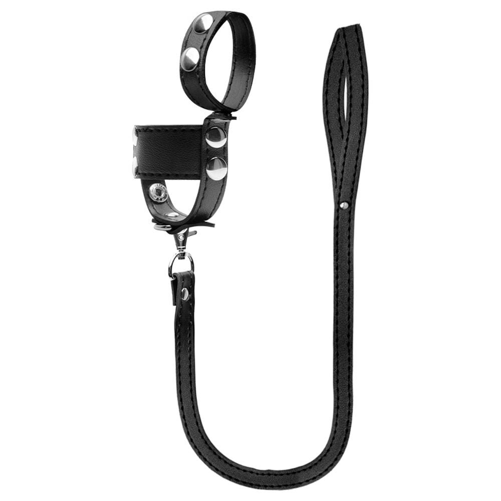 Anel Peniano Couro Bondage Coleira Youvibe Vipmix