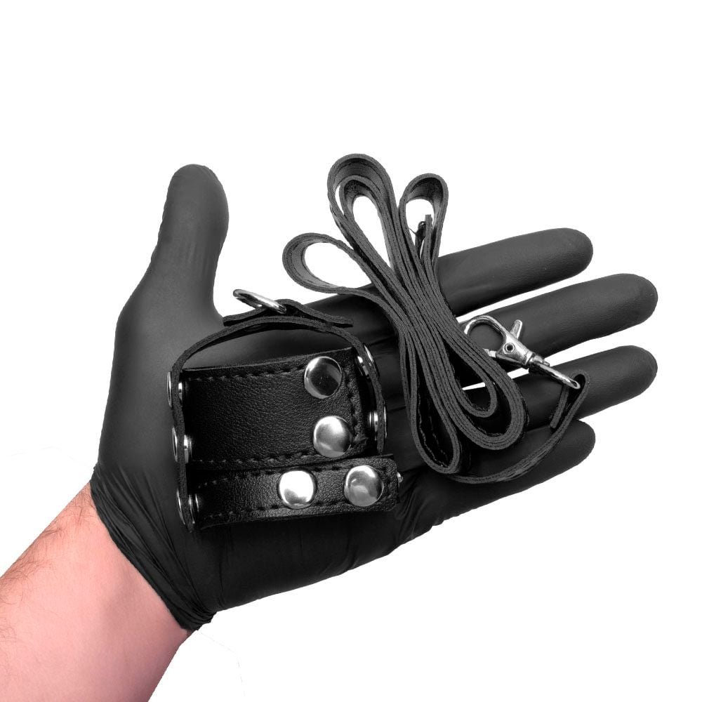 Anel Peniano Couro Bondage Coleira Youvibe Vipmix