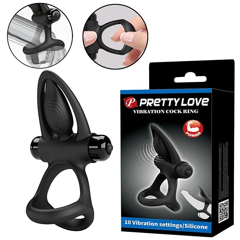 Anel Peniano Duplo com Vibrador - Pretty Love