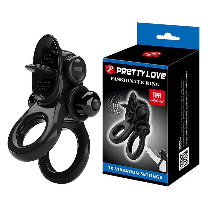 Anel Peniano Duplo com Vibrador - Pretty Love