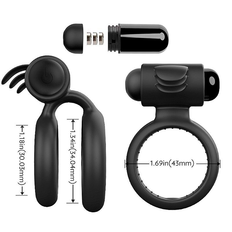 Anel Peniano Duplo com Vibro - Nightcrawler - S-Hande