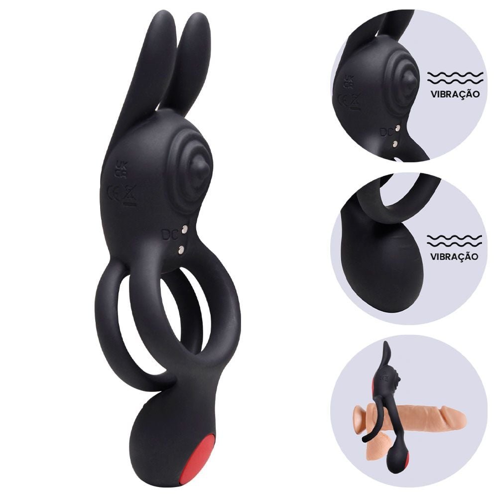 Anel Peniano Duplo Estimulador E Plug Vipmix