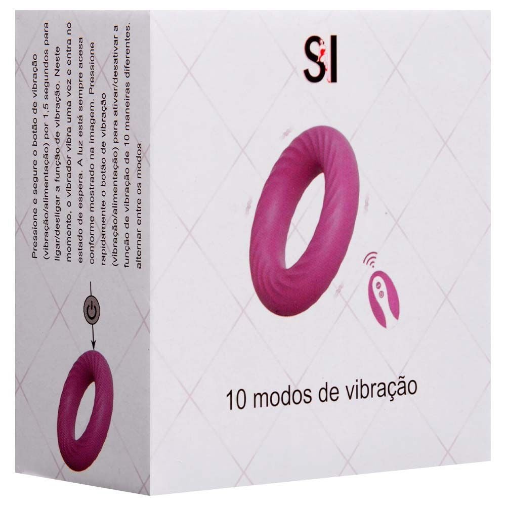 Anel Peniano Vibrador 10 Modos Remoto Sexy Import