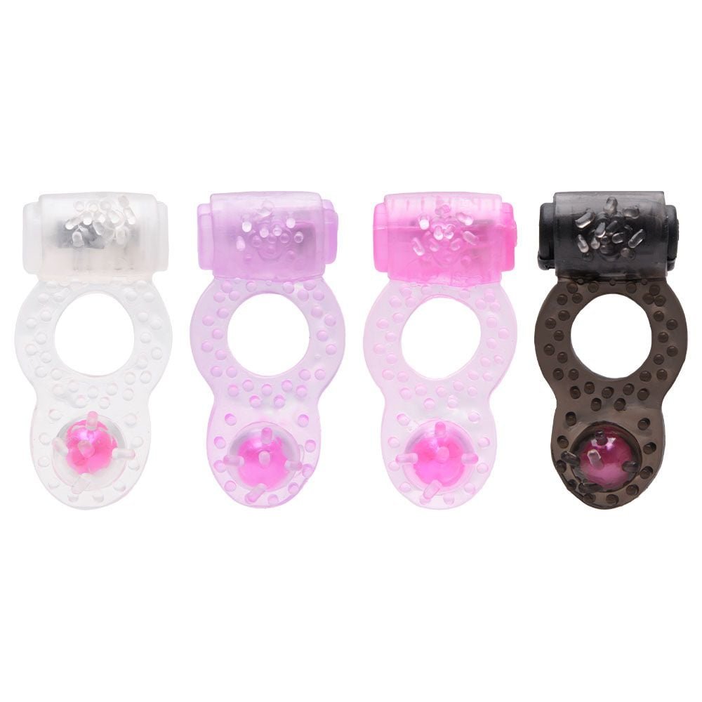 Anel Peniano Vibrador Pérola Duplo Prazer Sexy Import
