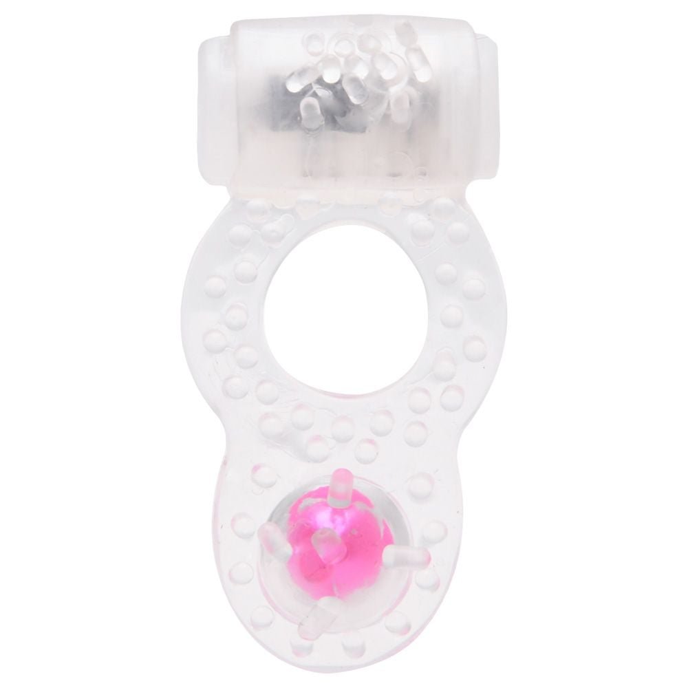 Anel Peniano Vibrador Pérola Duplo Prazer Sexy Import