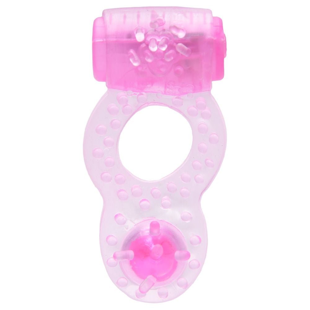 Anel Peniano Vibrador Pérola Duplo Prazer Sexy Import