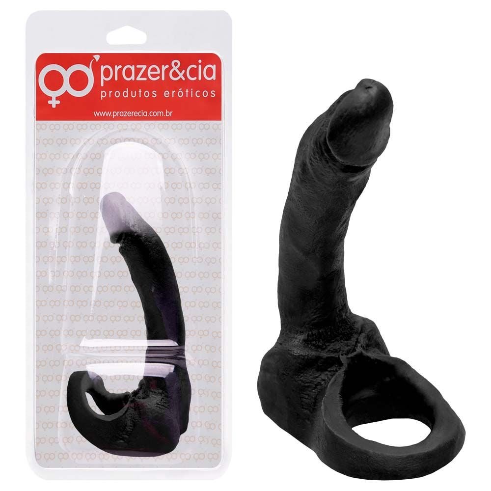 Anel Pênis De Borracha Maciça 16 X 2,6cm Prazer E Cia