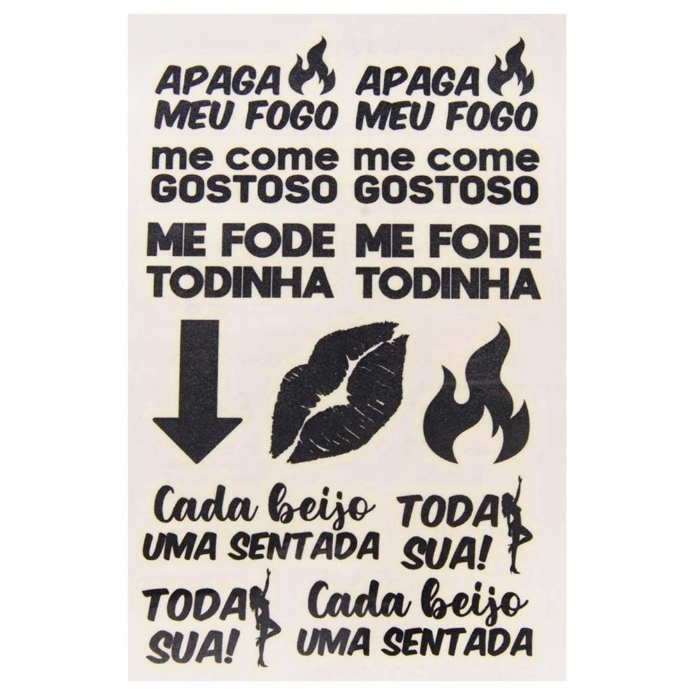 Apaga Meu Fogo Tatuagem Brilha No Escuro 10 X 15cm Sedux