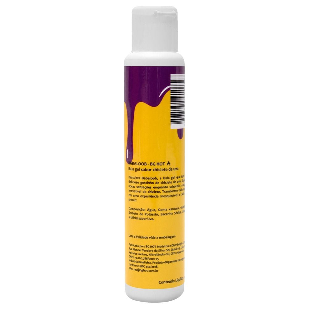 Babaloob Bala Gel Sabor Uva 40g Banho De Gata