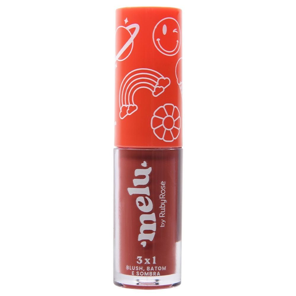 Batom Blush Sombra 3 Em 1 Melu Ruby Rose