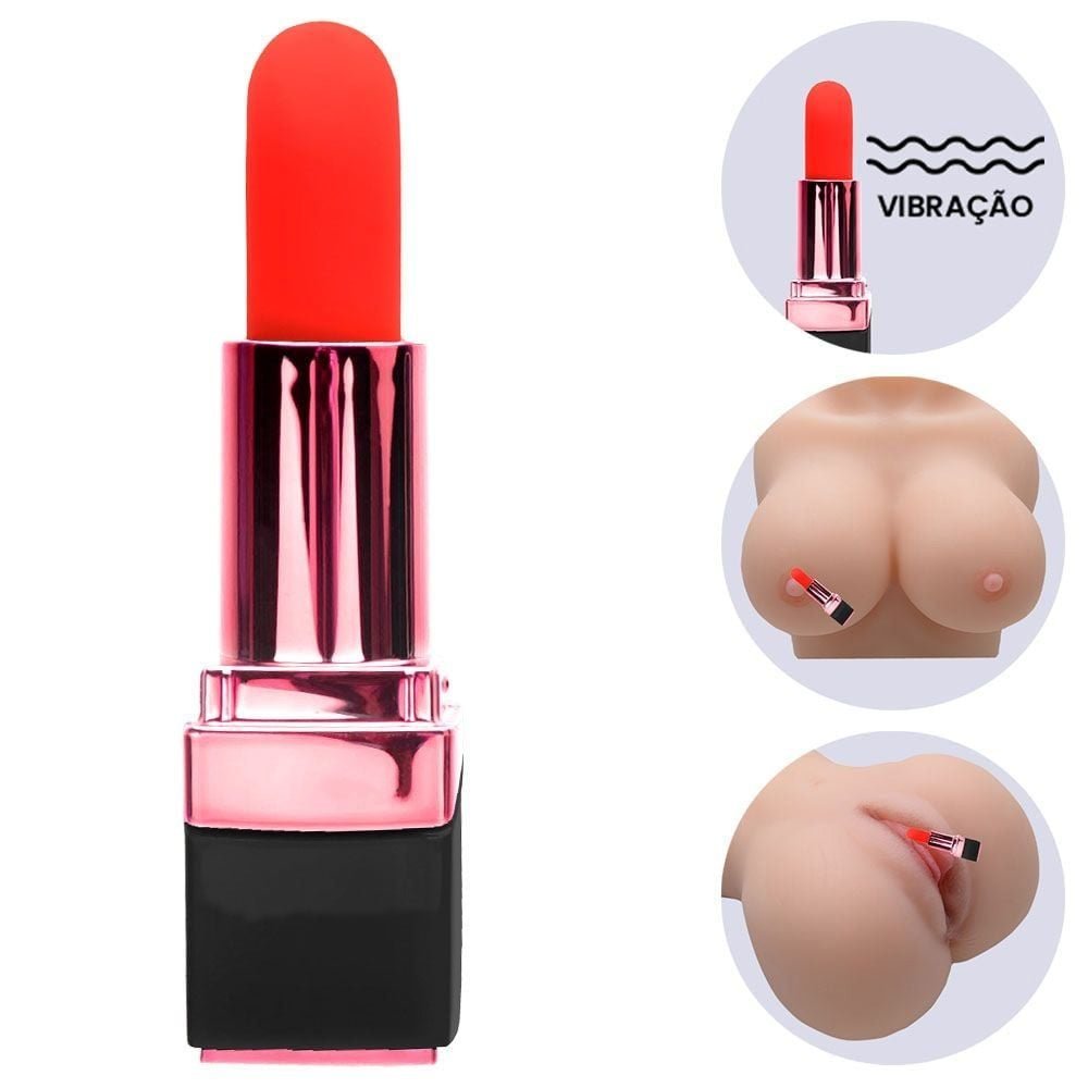 Batom Vibratório 10 Modos 9,2 X 2,4cm Sexy Import