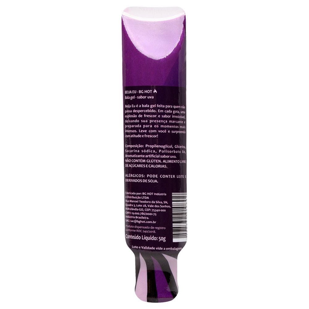Beija Eu Bala Gel Saborizado 50g Banho De Gata
